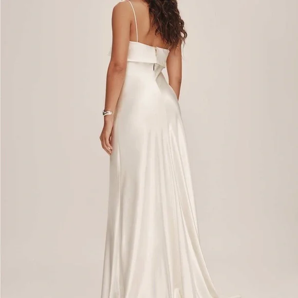 Reformation Silk Cream Dress - Picture 4 of 8